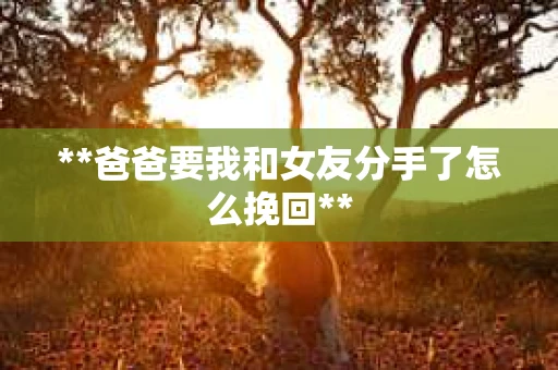 **爸爸要我和女友分手了怎么挽回**