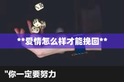 **爱情怎么样才能挽回**