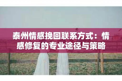 泰州情感挽回联系方式：情感修复的专业途径与策略