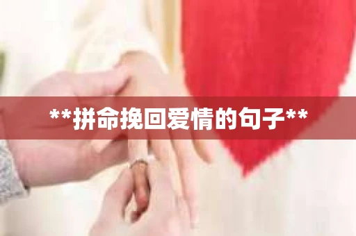 **拼命挽回爱情的句子**