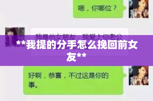 **我提的分手怎么挽回前女友**