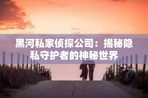 黑河私家侦探公司：揭秘隐私守护者的神秘世界