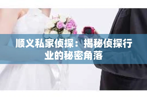顺义私家侦探：揭秘侦探行业的秘密角落