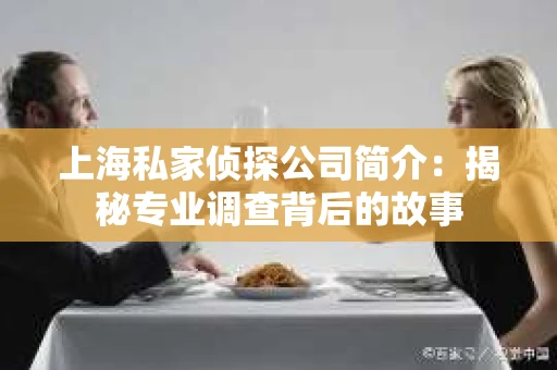 上海私家侦探公司简介：揭秘专业调查背后的故事