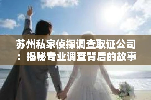 苏州私家侦探调查取证公司：揭秘专业调查背后的故事