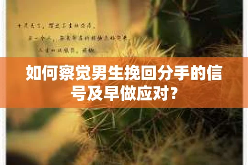 如何察觉男生挽回分手的信号及早做应对？