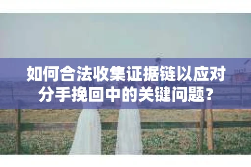 如何合法收集证据链以应对分手挽回中的关键问题？