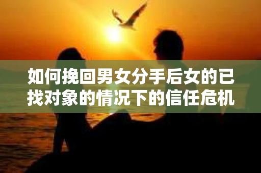 如何挽回男女分手后女的已找对象的情况下的信任危机？