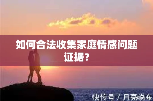 如何合法收集家庭情感问题证据？